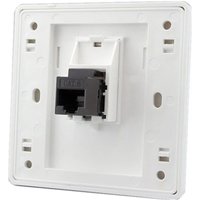 Buchse auf Buchse CAT6 Gigabit Dual Pass Netzwerk-Wandsteckdose RJ45 lan Internet-Frontplatte Gerade Steckdose, 86 x 86 mm (lan x 1) von ODIPIE