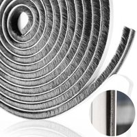 Bürstendichtung - Türdichtung - selbstklebend - 9 mm x 15 mm x 6 m - Türdichtung - zum Abdichten von Türen, Fenstern, Schallschutz von ODIPIE