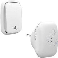 Odipie - Drahtlose und batterielose Türklingel für den Außenbereich, wasserdicht, ip 65, Schnee, Regen, Luftfeuchtigkeit, Weiß Odipie - Drahtlose und batterielose Türklingel für den Außenbereich, wasserdicht, ip 65, Schnee, Regen, Luftfeuchtigkeit, Weiß von ODIPIE