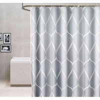 Duschvorhang 120x180 cm, Wasserdicht Waschbar Anti-Schimmel Polyester Duschvorhänge, Grau von ODIPIE