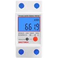 Einphasiger Stromzähler, 80 a max. modular, Einzeltarif, LCD-Anzeige. Einphasiger Stromzähler, 80 a max. modular, Einzeltarif, LCD-Anzeige. von ODIPIE
