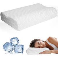 Ergonomisches Nackenkissen, 2-in-1-Memoryschaum-Kissen, effektive Schmerzlinderung, orthopädisches Memory-Kissen für Seiten- und Rückenschläfer – 55 von ODIPIE