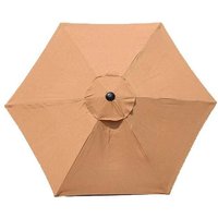 Odipie - Ersatzbezug für Sonnenschirm - 6 Streben - Durchmesser 2m - Wasserdicht - UV-Schutz - Ersatzstoff - Khaki (Farbe) von ODIPIE