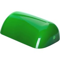 Ersatzglas Bankerlampe (6 x 22,5 x 13,5 cm tief) Ersatzglasschirm Ersatzschirm Bankerlampe Lampenschirm Lampen grün glänzend von ODIPIE