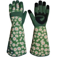 Gartenhandschuhe zum Rosenschneiden mit langen Ärmeln, Herren und Damen, Leder, Arbeitshandschuhe für den Garten, rutschfest, für den Hof, Gartenhandschuhe zum Rosenschneiden mit langen Ärmeln, Herren und Damen, Leder, Arbeitshandschuhe für den Garten, rutschfest, für den Hof, von ODIPIE