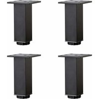 Odipie - Höhenverstellbare Möbelbeine aus Aluminiumlegierung, Sofa-/Couchtischbeine, Waschbecken-/Badezimmerschrankbeine, 5 – 40 cm, Mattschwarz, mit von ODIPIE