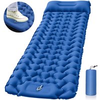 Isomatte selbstaufblasend hoch Camping luftmatratze mit integrierten kopfkissen Outdoor campingmatte schlafmatte kleines packmass mit Fußpumpe von ODIPIE