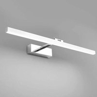 Odipie - led Badspiegelleuchte 50cm, 12W, IP44 Wasserdicht Bad Wandleuchte 180° Drehbar, Moderne Badspiegelleuchte, Kaltweiß 5500K, Schwarz,Silber von ODIPIE