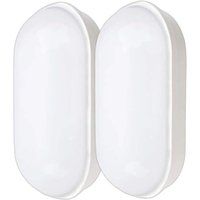 LED Deckenleuchte 20W 2200lm Kellerbeleuchtung Oval Deckenlampe IP55 Wasserdicht Wandleuchte für Bad Garage Flur Werkstatt Garten Balkon Neutralweiß von ODIPIE