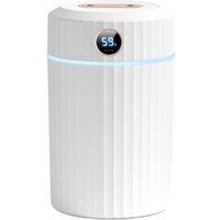Luftbefeuchter, 2 l, leiser Ultraschall-Luftbefeuchter mit Thermo-Hygrometer, Doppeldüse, 36 Stunden Laufzeit, automatische Abschaltung, 7 LEDs, für von ODIPIE