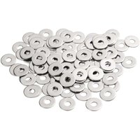 Metallscheiben M5, flache Unterlegscheiben 100 Stück, Edelstahl-Unterlegscheiben M5 x 15 mm, Unterlegscheiben aus Edelstahl 304 DIN9021 / ISO7093, von ODIPIE