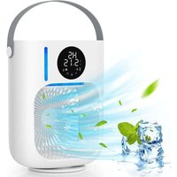 Mobile Klimaanlage, 5-in-1-Luftkühler, Ventilator, Luftbefeuchter, 1000-ml-Wassertank, 3 Geschwindigkeiten, 2/12-Stunden-Timer, persönliche von ODIPIE