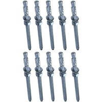 Odipie - niemals verwendet] 10x Bolzen Ankerschraube mit langem Gewinde, Spreizbolzen - M8x120mm - verzinkter Stahl - für Beton, Stein von ODIPIE