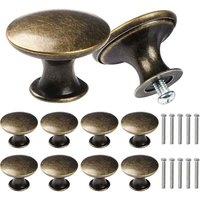 [NIEMALS VERWENDET] 10x Schubladenknöpfe Vintage mit Schrauben 30mm Bronze Schrankknöpfe Möbelknöpfe für Türen Kommoden von ODIPIE