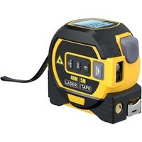 [NIEMALS VERWENDET] 3-in-1-Laser-Maßband, digitaler Laser-Entfernungsmesser mit LCD-Display, 40 m/131 Fuß Lasermaß, 5 m/16 Fuß Maßband, von ODIPIE
