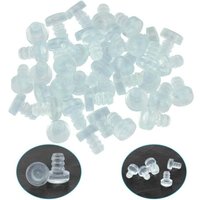 Odipie - niemals verwendet] 40 Stück Türstopper aus Silikon zur Wandmontage, Glastischpuffer mit Stange, durchsichtiger Gummi-Türpuffer zum Schutz von ODIPIE