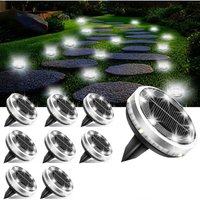 [NIEMALS VERWENDET] 8 Stück Solar Bodenleuchten Aussen, 8 LED Gartenbeleuchtung Solar IP65 Wasserdicht Boden Solarleuchten, Solarlampen für Außen von ODIPIE