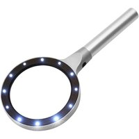 Odipie - niemals verwendet] Beleuchtete Lupen, Lupe 5X 10X, große Lupe mit 2 Stufen, 12 LEDs, Aluminiumlegierungsschale, Leselupen, Handlupe, von ODIPIE