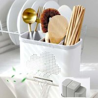 [NIEMALS VERWENDET] Besteckhalter mit 3 Fächern, Besteckabtropfschale, Küchenutensilienhalter, Besteckkasten für Besteck, Gabeln, Messer, Löffel von ODIPIE