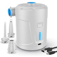 Odipie - niemals verwendet] Elektrische Luftpumpe, aufblasbarer Matratzen-Inflator mit 3 Luftdüsen, schneller Inflator für Schlauchboot/Luftmatratze von ODIPIE