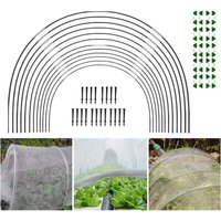 [NIEMALS VERWENDET] Gartengewächshaus - 30-teiliges Garten-Rohrhaus-Set, Tunnel-Gewächshaus-Rohre, Gartennetz-Tunnelrahmen-Gewächshaus-Set für den von ODIPIE