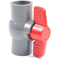 [NIEMALS VERWENDET] PVC-Kugelhahn, U-PVC-Kunststoffventil, gerade Anschlüsse für Durchflussregelung und Stopp (φ20 mm) von ODIPIE
