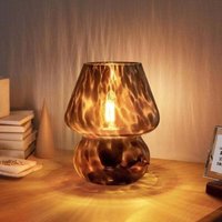 [NIEMALS VERWENDET] Pilzlampe, kleine Vintage-Tischlampe für Schlafzimmer-Nachttisch, durchscheinende Glas-Nachttischlampe von ODIPIE