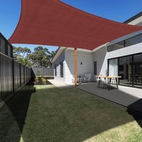 [NIEMALS VERWENDET] Rechteckiges Sonnensegel, 2 x 3 m, ziegelrot, wasserdichte Markise, UV-Schutz für Garten, Terrasse, Außenterrasse, Schwimmbad, von ODIPIE