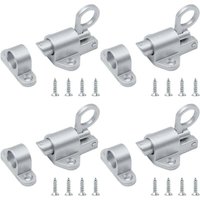 [NIEMALS VERWENDET] Stücke Automatischer Federtürschnäpper, Aluminium-Türschloss, kleiner automatischer Federriegel mit Schrauben, silberner von ODIPIE