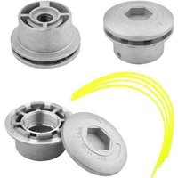 Niemals verwendet] Universal-Freischneiderkopf, Aluminium-Trimmerkopf mit Fadenfreischneider-Zubehör mit 4 Fäden für Rasenmäher von ODIPIE