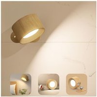 [NIEMALS VERWENDET] Wandleuchte für den Innenbereich, Touch-LED-Wandlampe mit USB-Ladeanschluss, Touch-Steuerung, 3 Helligkeitsstufen, 3 von ODIPIE