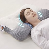 Nackenstützkissen, ergonomisches Schlafapnoe-Kissen, orthopädisches Kissen für tiefen Schlaf und Schlafapnoe (grau) von ODIPIE