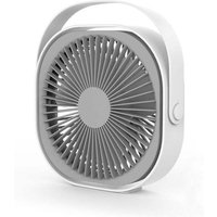 Niemals verwendet] 1-teiliger USB-Ventilator, 200 x 220 x 66 mm Tischventilator, tragbarer leiser wiederaufladbarer Ventilator, 360° verstellbarer von ODIPIE