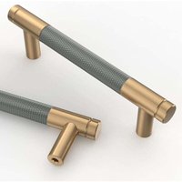 Odipie - niemals verwendet] 10 Stück Gerändelte Schrankgriffe Möbelgriffe Türgriffe für Küchenschränke Kommode Schrank Grau - 96mm von ODIPIE