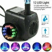 Niemals verwendet] 15-W-Springbrunnenpumpe mit einer Förderleistung von 800 l/h und 12 integrierten LEDs, ideal für Teiche und Gärten von ODIPIE