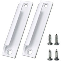 Odipie - niemals verwendet] 2 Stück weißer Schiebetürgriff, Möbelgriff aus Aluminiumlegierung, Fenstergriff mit Schrauben von ODIPIE