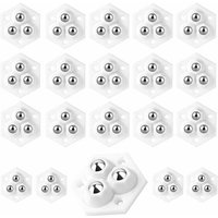 Odipie - niemals verwendet] 20 stk Mini Möbelrollen mit Kugeltransfer Selbstklebend Kugelrollen für Mülleimer Lagerkästen Regale Weiß von ODIPIE