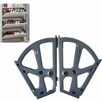 Odipie - niemals verwendet] 2er-Pack Schuhschrankscharniere aus Edelstahl mit herunterklappbarem Rahmen und Schuhablage - Schwarz von ODIPIE
