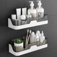 Odipie - niemals verwendet] 2er Set Badregal Ohne Bohren Badregal Duschregal Duschkörbe Kunststoff Wandmontage für Küche und Bad von ODIPIE