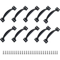 Niemals verwendet] 2x Türgriff Möbelgriff 100mm Retro Möbelgriff mit Schrauben für Gartenhäuser Holztore Küchenschränke - Schwarz von ODIPIE