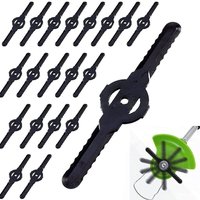 Niemals verwendet] 30 Stück Kunststoff-Rasenmähermesser, Ersatzmesser für Rasentrimmer, Ersatzmesser für Rasentrimmer, von ODIPIE