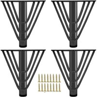 Niemals verwendet] 4 Stück Möbelfüße Metall Schrankfüsse Schwarz 18cm Tischbeine mit Schrauben Möbelbeine für TV-Schrank Sofa Bett von ODIPIE