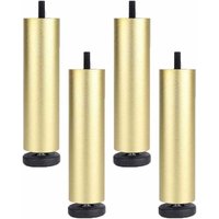 Odipie - niemals verwendet] 4 Stück Möbelfüße Verstellbare Tischbeine Aluminiumlegierung Möbelbeine für Bett Sofa Schrank Gold - 18cm von ODIPIE