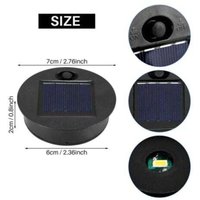 Niemals verwendet] 4Pcs Solar Licht Ersatzteile Outdoor Hängen Laterne Kopf Runde Solar Licht Teile Wasserdichte Solar Lichter von ODIPIE
