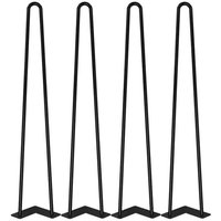 Niemals verwendet] 4er Set Hairpin Leg 50cm Haarnadel Tischbeine aus Metall 2 Stangen Möbelfüße für Schrank Couchtisch Stuhl von ODIPIE