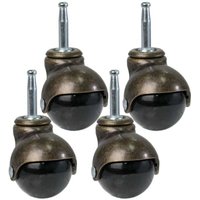 Niemals verwendet] 4x Klein Lenkrollen 8×38mm Vintage Möbelrollen Durchmesser 50mm für Couchtisch Blumenständer Schrank von ODIPIE