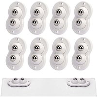 Odipie - niemals verwendet] 8er Set Selbstklebende Möbelroller Doppelkugel Kugelrollen 360 Grad Drehung Universalrad für Mülleimer Kisten Kleine von ODIPIE