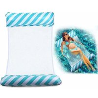 Odipie - niemals verwendet] Aufblasbare Schwimmbad-Hängematte, gestreifte aufblasbare Hängematte, schwimmende aufblasbare Matratze, faltbare von ODIPIE
