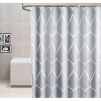 Niemals verwendet] Duschvorhang 120x180 cm, Wasserdicht Waschbar Anti-Schimmel Polyester Duschvorhänge, Grau von ODIPIE