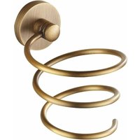 Niemals verwendet] Haartrockner-Halter aus gebürstetem Messing, klassischer Haartrockner-Aufbewahrungshalter, gut gestaltete Wandmontage im von ODIPIE